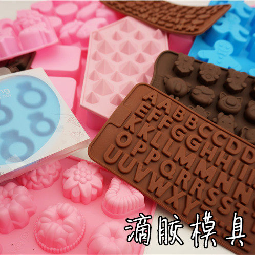 Silicone drop gel die diamond ice sheet mold soft easy demold core circular pudding baking