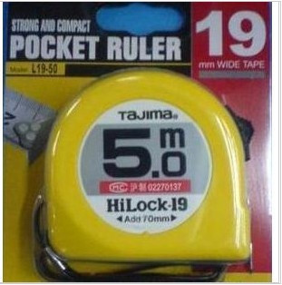 Tajima brand Tajima Tajima 5m tape measure L19-50 width 19mm long 5m tape measure