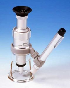 Japan imported PEAK 2034-100X magnifying glass High foot magnifying glass with scale light magnifying glass