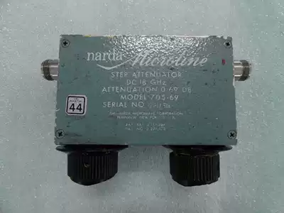 narda 705-69 0-69dB DC-18GHz Hand-adjusted step attenuator N 1db step