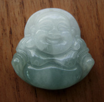 (Poly-Treasure Loft) Emerald Jade Buddha Pendant Natural Emerald Old Pit A Goods Safe Jade Item Pendant Pendant