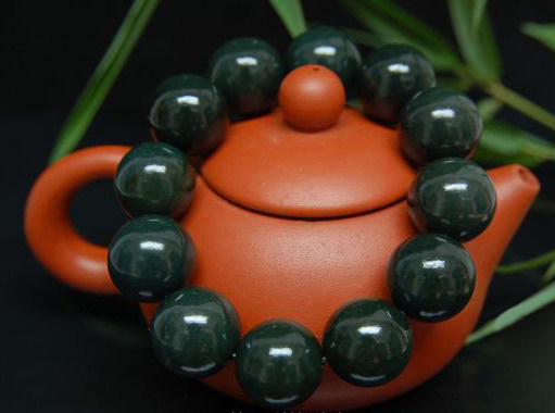 Xinjiang and Tian Yu Bracelet Qingink male jade string natural ball jade chain manufacturers direct sales recommended ethnic wind