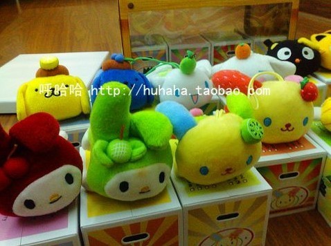 The overseas McDonald's toy Hello Kitty Fruit Family Friends Group 16 without a gift box