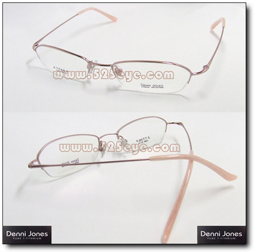 525eye Danny Jones β titanium ultra-light spectacle frame pink half frame small 6809