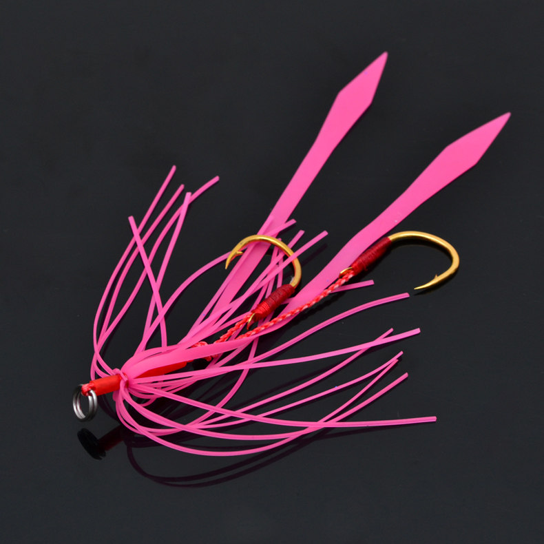Fishing house Colour silicone rubber floating with a tie plate Hook Boat Fishing Hook Tow Fishing Hook Sea Fishing Hook Fishing Hook Bait False Bait