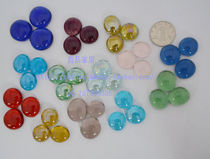Stained glass flat beads glass beads 5 yuan 60 glass stone fish tank aquarium stone crown sale