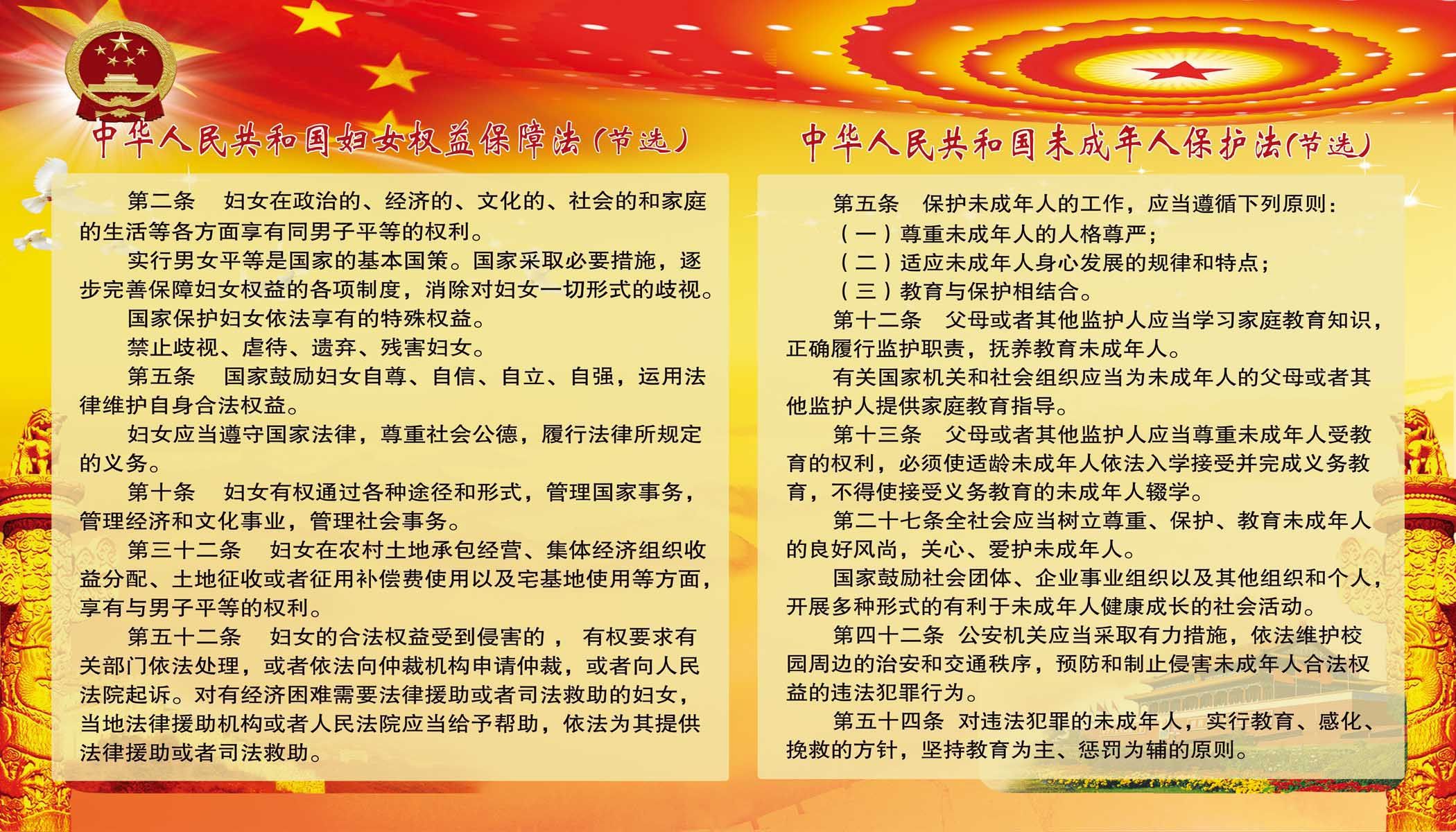 海报印制157素材法展板639妇女权益保障法