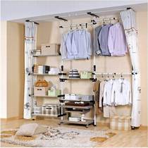 Simple wardrobe cloth wardrobe home bedroom simple wardrobe strong durable steel frame structure storage cabinet open wardrobe