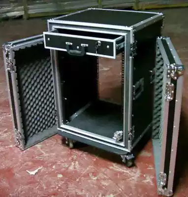 12 Shockproof with drawer main casing aviation box professional power amplifier mixer audio tools and other stage equipment box