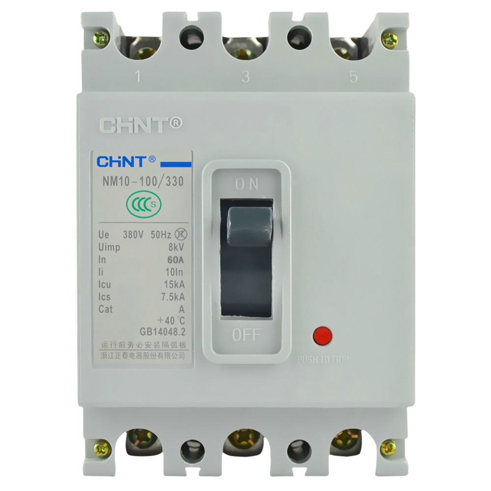 Zhengtai new China mainland AC plastic case circuit breaker gas switch open NM10-100330 60A