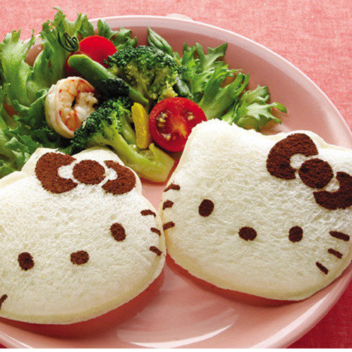 Sandwich Hello kitty DIY mold baby rice ball sushi mold set bread making artifact