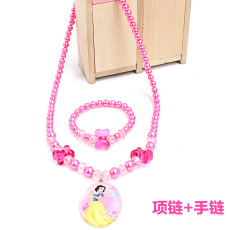 Ожерелье 迪士尼儿童项链套装女童项链配饰手链首饰白雪公主韩版小女孩饰品