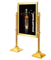  Factory direct sales British billboard Hotel lobby sign luxury billboard Titanium billboard