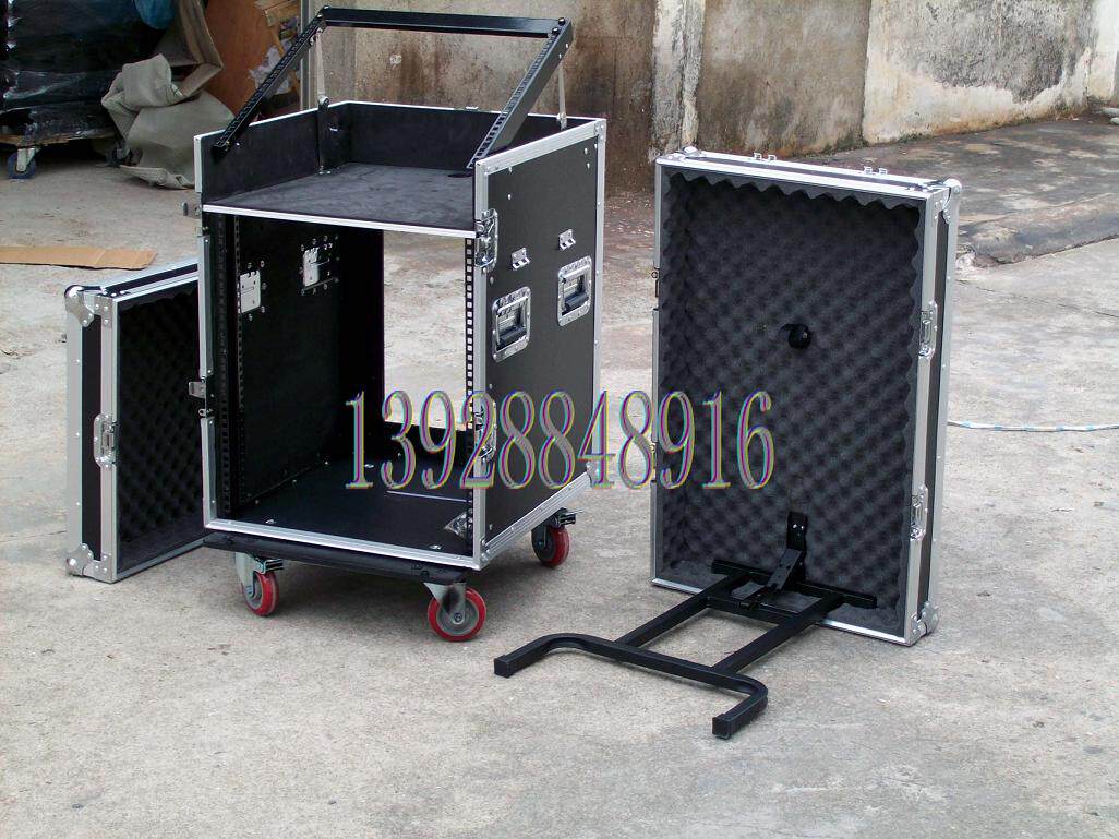 Hot 12U 4U D three doors with bench box Air box power amplifier case flight case tuning desktop computer cabinet