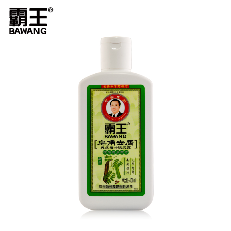 霸王皂角去屑天然植物洗发露400ml 控油 去头屑清爽头皮