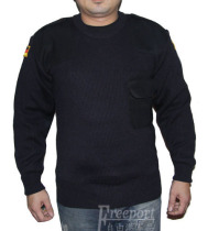 German crew neck sweater patched general school sweater wool sweater German sweater contains 80% wool