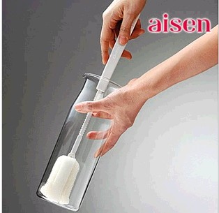 Japan Lengthened Cup Brush Glass Cup Kettle Water Bottle Brushed Sponge White Cloth Cup Brush-Taobao