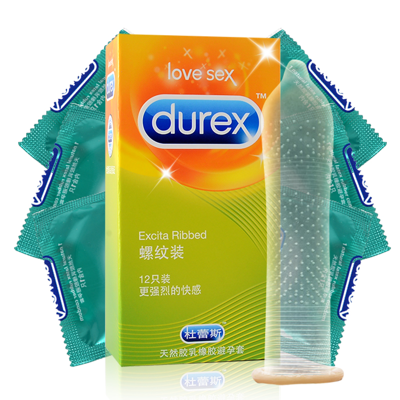 包邮 杜蕾斯螺纹装避孕套12片装安全套狼牙棒情趣成人用品