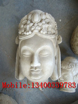 Stone sculptures Guanyin head Buddhas head green stone Buddha head stone sculptures stone sculptures in stone sculptures 004