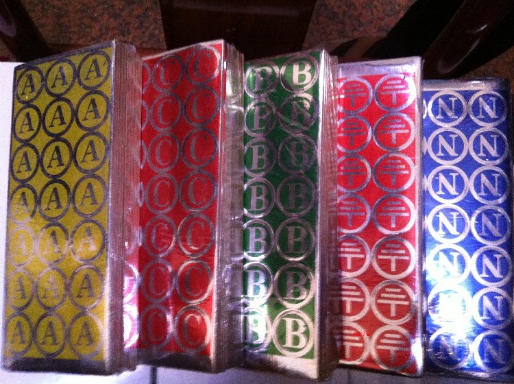 Sticker abcn pick-up paper 21 small circles Sheet sticker polyester waterproof pack of 200 sheets