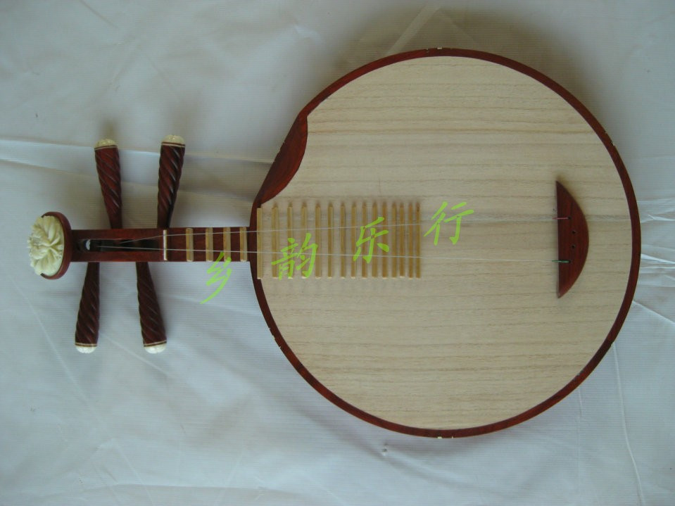 Red Wood Moon Qin Lunar Crescent Moon Violin Delivery Professional Moonharmonica Bag Spring Pieces Moon Qin Strings Instruments Lunar qin Peking Opera Moon Qin