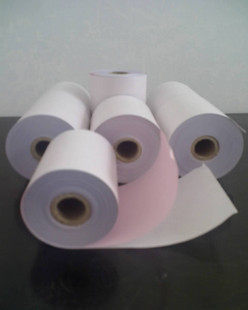 Exploits 75X60 Two-linked cashier paper rolls without carbon photoprint paper Two layers 75 60 2 lids white red double layer 100 vol.
