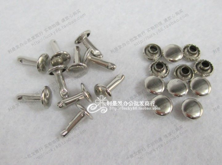 12mm 1 2cm Binding Rivets Metal Rivets Rivets Mother-and-child Rivets Double-sided rivets Silver