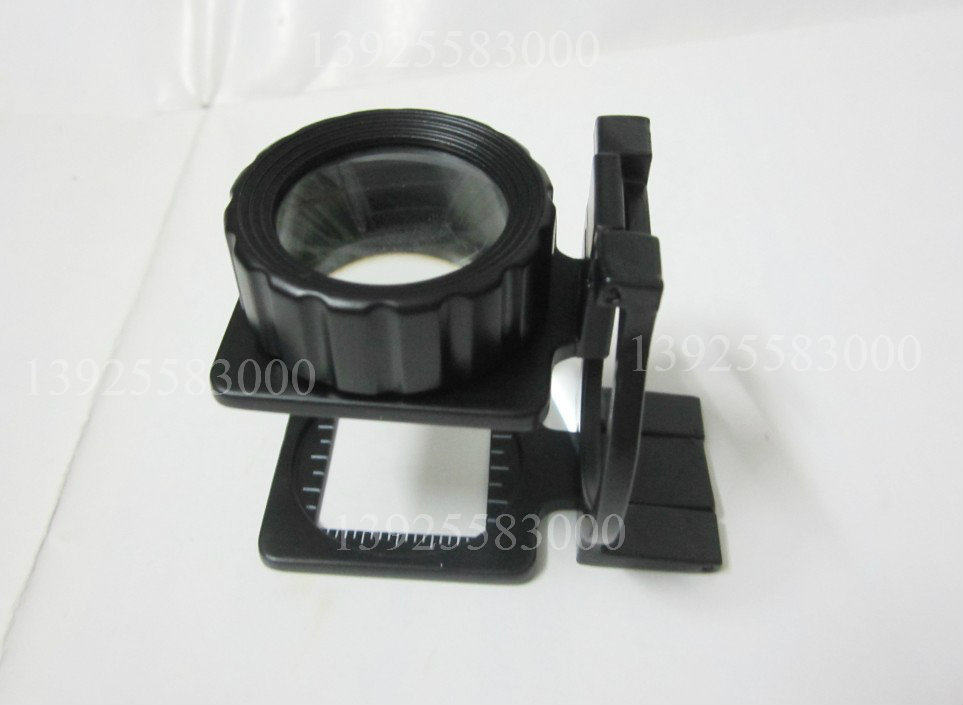 Manufacturer direct sales black metal frame photo cloth mirror 20 times magnifier warp density mirror with scale photo cloth mirror