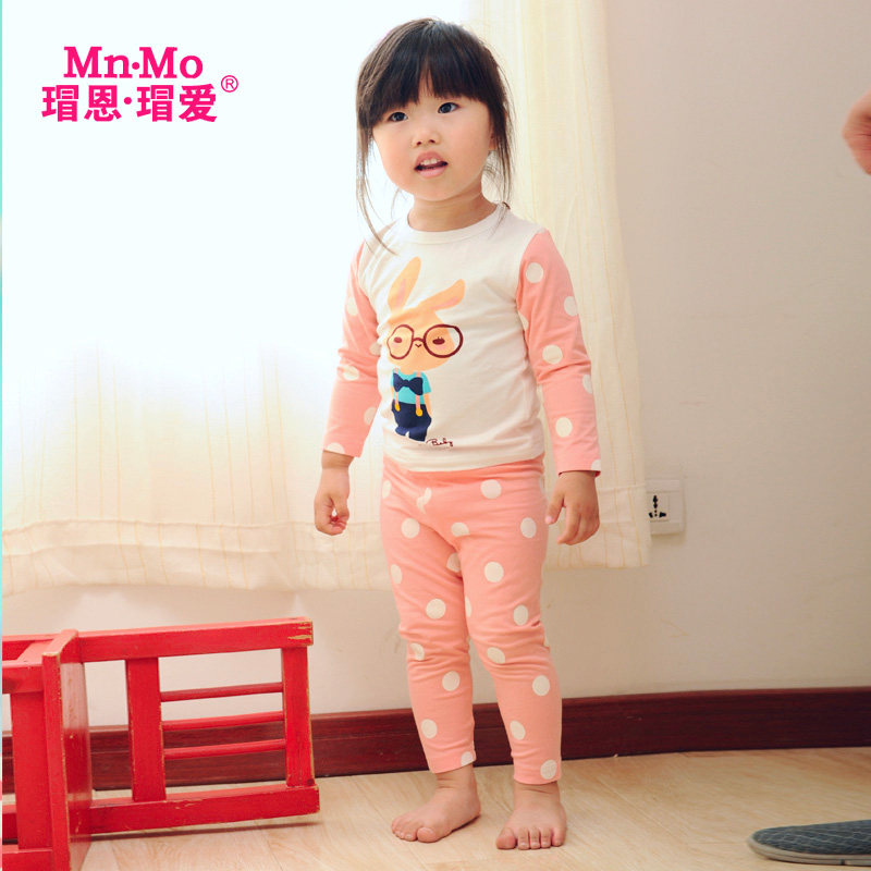 清仓瑁恩瑁爱儿童内衣套装女童睡衣家居服秋装薄款秋衣秋裤