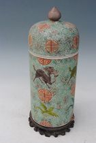 Qing Kangxi colorful beast tea pot