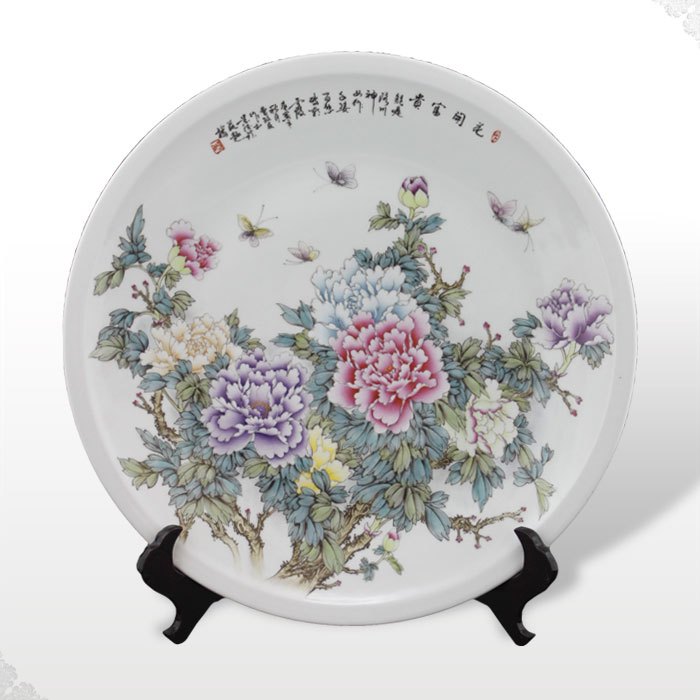 Offered home - cooked plate decoration plate in a jingdezhen porcelain art hanging dish famille rose porcelain ceramic Cao Zhiyou works