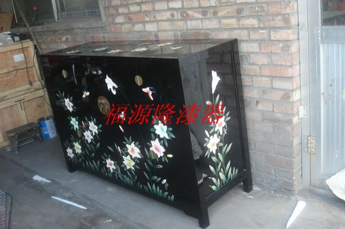 Shanxi Pingyao Lacquer Ware Dining Cabinet Wooden Vintage Furniture Storage Cabinet Hundreds Of Years Good Heqiao Relocation New Residence Gift