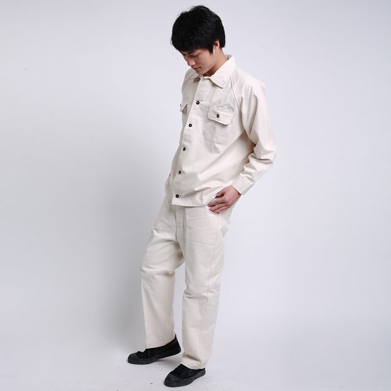 帆布电焊服 4*4帆布长袖工作服 夏季电焊服  汽修工人工作服套装