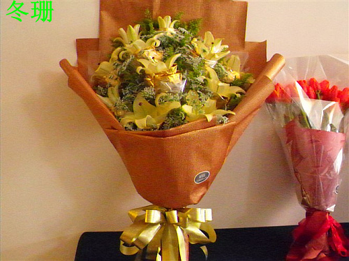 花店静海天津肇东黄色香水百合花束蓟县同城鲜花速递朋友同事领导