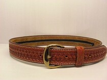 US US-made leather belt (brown) in the US