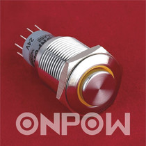ONPOW red wave button switch metal button LAS2GQH