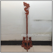 Jufoge Buddhist supplies Tin cane head crutch*155cm 190cm Single dragon faucet rod