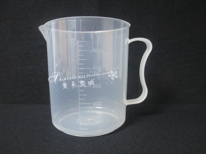 500ml measuring cup water cup beaker non-toxic scale corrosion-resistant 500ml plastic measuring cup thickened plastic measuring cup