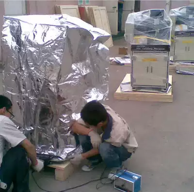 Mechanical equipment packaging bag square three-dimensional dust bag Aluminum plastic woven bag Big Machine aluminum foil bag PE flat pocket