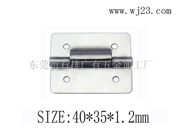 Wide angled loose-leaf 201# stainless steel 90-degree rear hinge mechanical equipment hinge hinge 40*35*1 2
