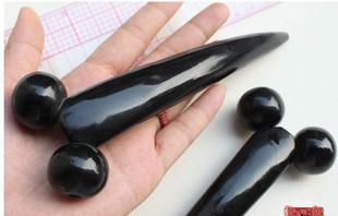 Punch Special Buffalo Horn Nose Massage Two Roller Hold Rod Eye Massage Face Massage Wheel