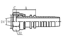 Hose withholding joint Tubing joint Hose withholding joint 20512-42-16