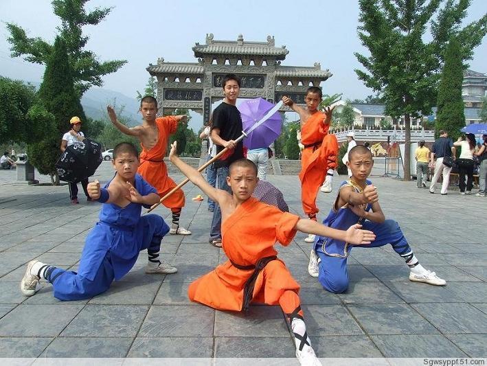 Single Shoulder Performance Suit Martial Arts Costume Monk Costume