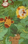 Green Forest Animal Cartoon Children Children Mẫu giáo Thảm phòng khách Phòng ngủ Đầu giường Hướng dẫn học Thảm acrylic - Thảm