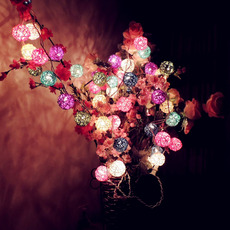 Световое украшение 诗玛哈泰国藤球灯灯串彩灯闪灯led店面装饰灯浪漫灯床头灯小夜灯 Poem Maha