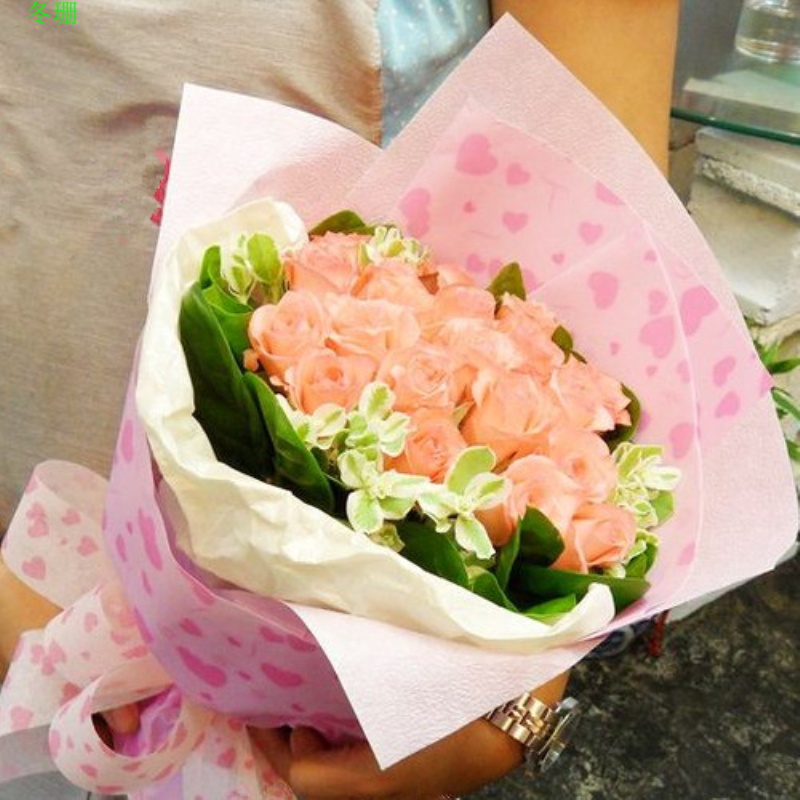 北京花店送花27枝粉玫瑰鲜花速递同城宣武昌平大同县求婚预定七夕
