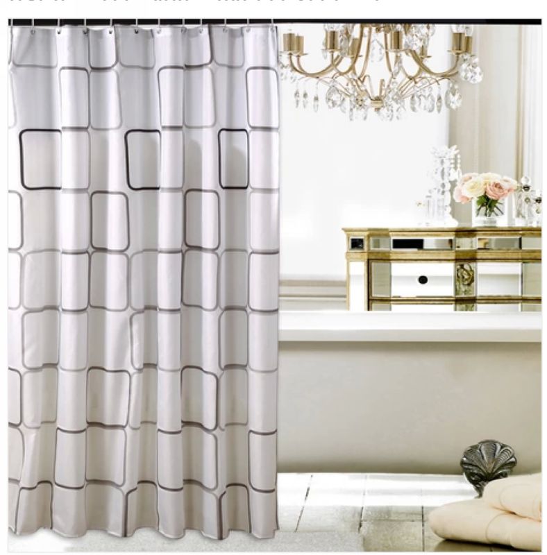 Qiao sister magic square bathroom curtain curtain cup eye hotels blocked
