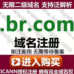 br com domain name registration supports pan-resolution unlimited secondary name domain Rice foreign trade Brazilian website purchase