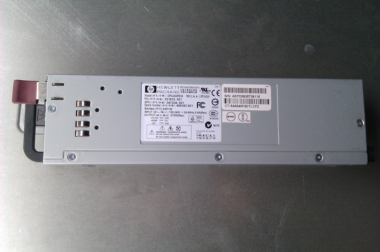HP original unloader DL380G4 power 406393-001 406393-001 338022-001 600W power supply