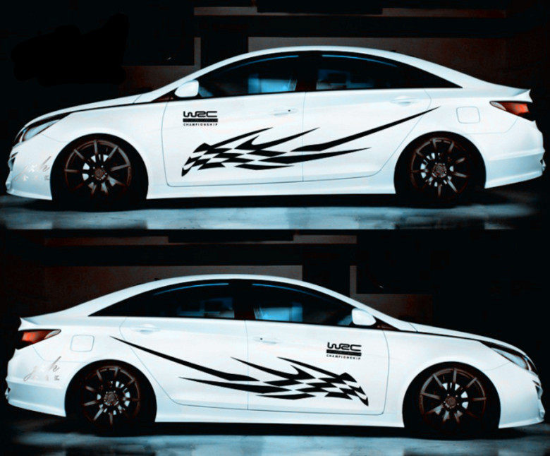 起亚K5 k2 k3改装专用汽车拉花全车贴纸车身装饰贴反光贴 整车贴